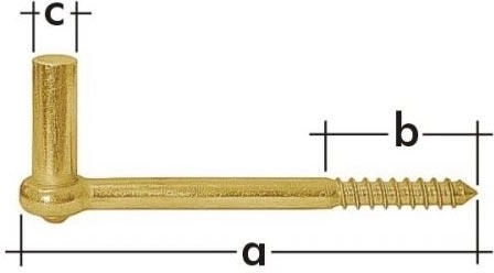 Timber screw-in pin holder 16 × 106 mm, galvanized steel