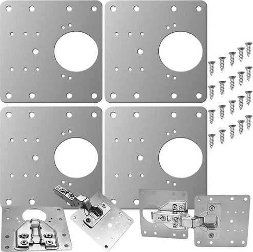 Remonta plāksnes mēbeļu eņģēm – komplekts 4 gab.