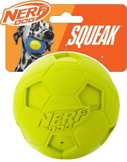 Nerf Dog gumijas pīkstoša futbola bumba suņiem 10 cm