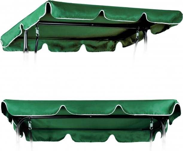 Ūdensnecaurlaidīgs dārza šūpuļtīkla jumtiņš 200 × 120 cm, zaļš MultiGarden