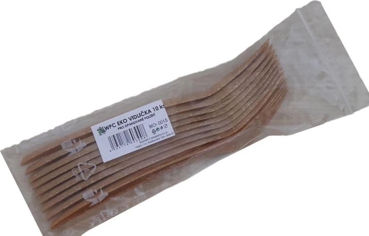 Eco-friendly WPC Fork, 10 pcs