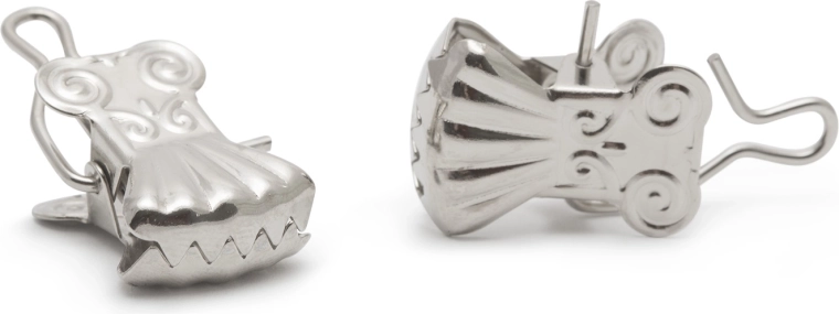 Decorative chrome curtain clips - 10 pieces