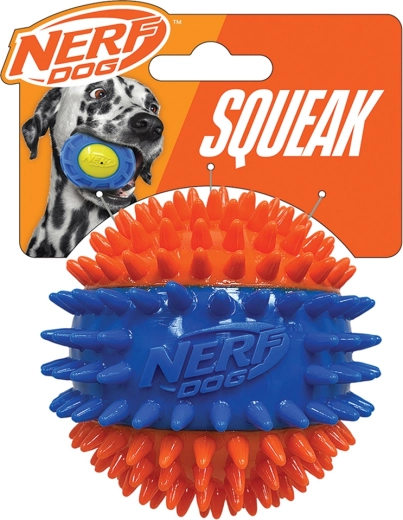 Nerf Dog pīkstošā bumbiņa suņiem ar izciļņiem 6,9 cm