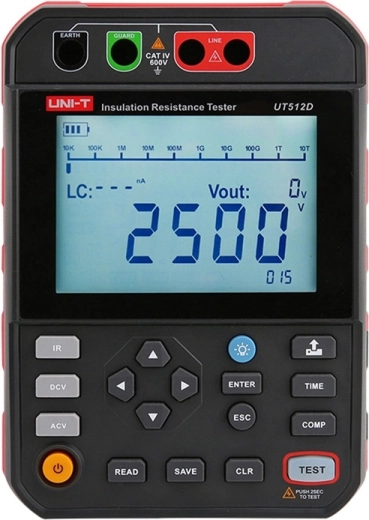 Izolācijas pretestības mērītājs augstam spriegumam Uni-T UT512D