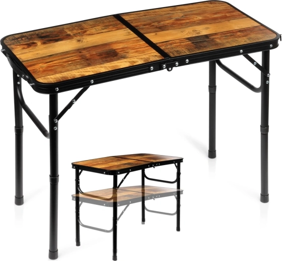 Salokāms tūrisma galds Vilde 2v1 ar regulējamu augstumu 80 × 40 cm