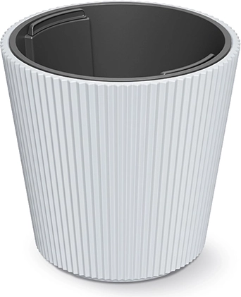 Puķu pods ar ieliktni MILLY 23,8 cm, balts