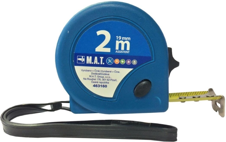 Tērauda mērlente 2 m × 19 mm ASSISTENT