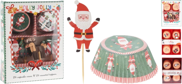 Christmas muffin baking set, 48 pieces