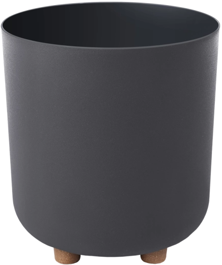 Puķupods Sofia 24 cm no pārstrādātas plastmasas – melns matēts