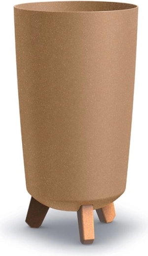Puķupods uz kājiņām Gracia Tubus Slim Eco Wood 19,5 cm naturo
