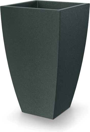 Puķu pods Mooda Square 40 × 40 cm, melns granīts, augstums 65 cm