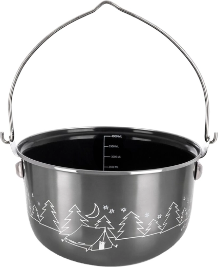 Lem Camp enamelled goulash kettle METALIC 4 l
