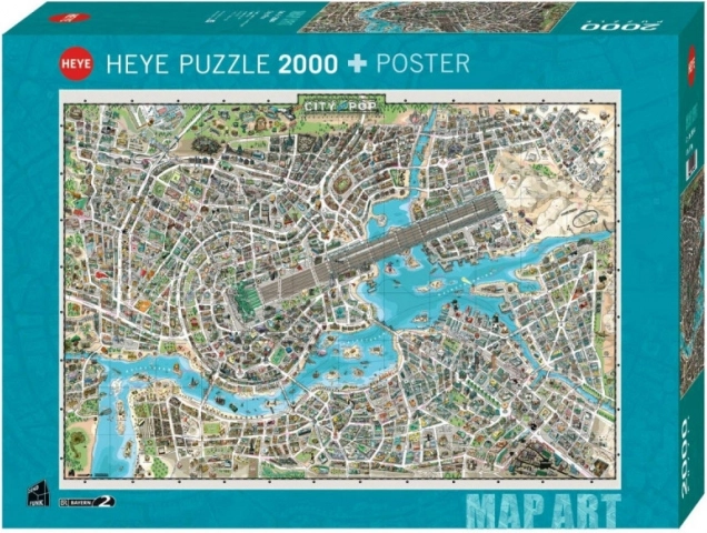 Puzle HEYE 2000 gabali – mūzikas pilsēta