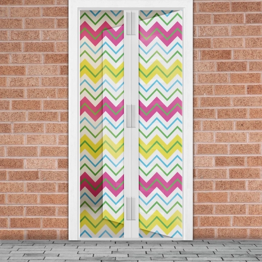 Magnetic insect screen for doors with wavy pattern 100 x 210 cm
