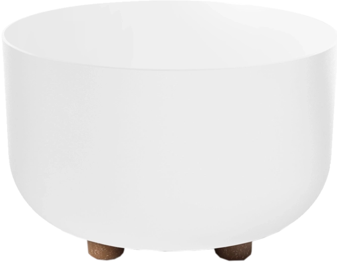SOFIA Flower Bowl 27 cm white matte with legs