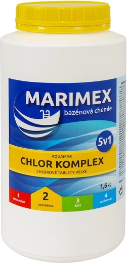 Marimex komplekss 5v1 multifunkcionālās tabletes baseinam 1,6 kg