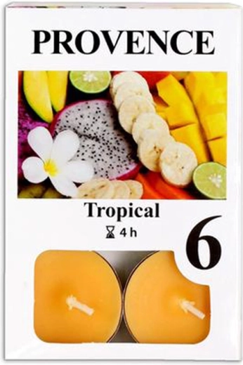 Tējas svecītes ar tropisku aromātu, 6 gab.