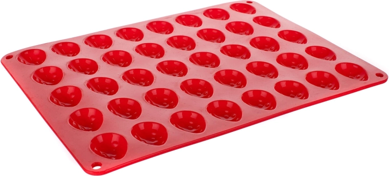 Culinaria Red Silicone Nut Mold, 40 pcs