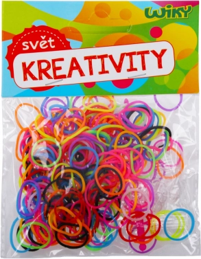 Magical Braiding Bands in Various Colors, 200 pcs