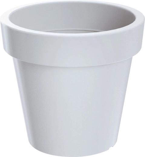 Puķu pods Lofly 34,5 cm balts – moderns plastmasas apvalks un puķu pods lietošanai iekštelpās un ārā