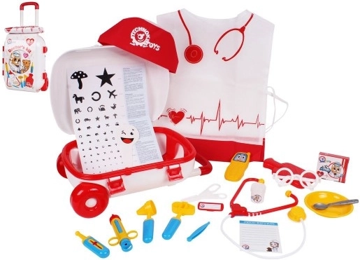 Ārsta koferis uz riteņiem ar piederumiem 21 gab.