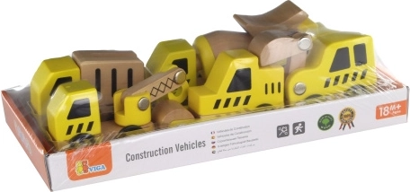 Koka celtniecības automašīnas – 6 gabalu komplekts