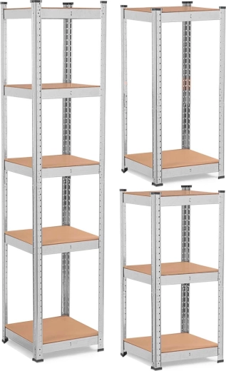 Metāla plaukts HUMBERG 180 × 40 × 40 cm, 5 plaukti, kravnesība 500 kg