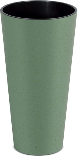 Puķu pods Tubus Slim Eco Wood 20 cm – zaļš