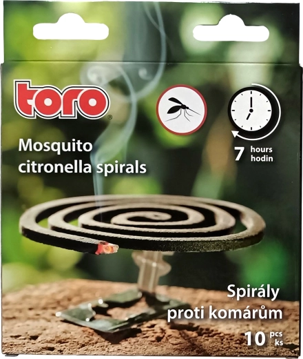 Citronellas spirāles pret odiem, 10 gab., degšanas laiks 7 h