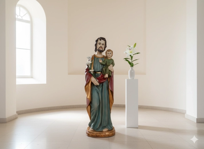 Svētā Jāzepa ar Bērnu statuja 61 cm
