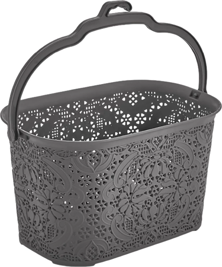Piekaramais veļas knaģu groziņš 22 × 14,5 × 13,5 cm, tumšs