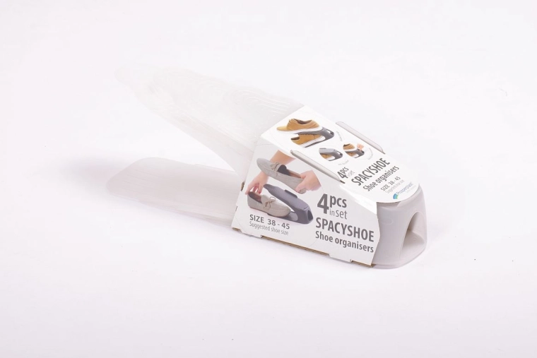 Apavu organizatoru komplekts Spacyshoe, 4 gab., caurspīdīgs (izmērs 38–45)