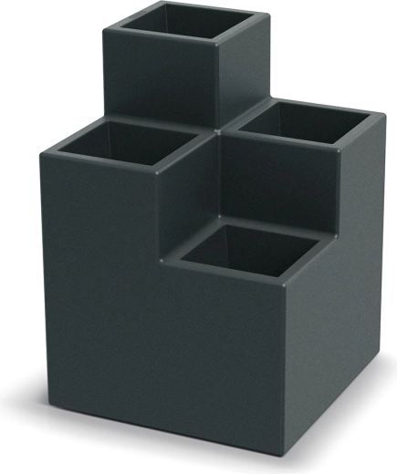 Puķu pods Cubla Stepa Quatro 58 cm – tumši pelēks