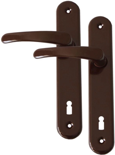 MICHAELA hardware for interior doors, handle with key, brown