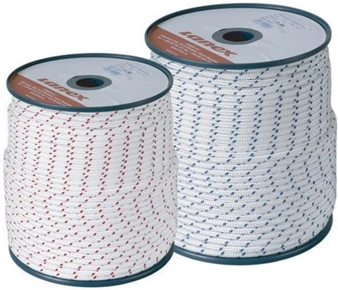Polyamide starter cord 4 mm, white–blue, 100 m