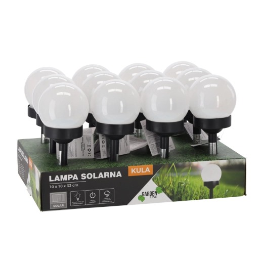 Saules dārza lampa bumba 10 × 10 × 33 cm
