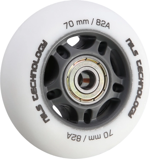 Matēti NILS Extreme PU riteņi 70 mm 82A ar ABEC 9 gultņiem, balti, 4 gab.