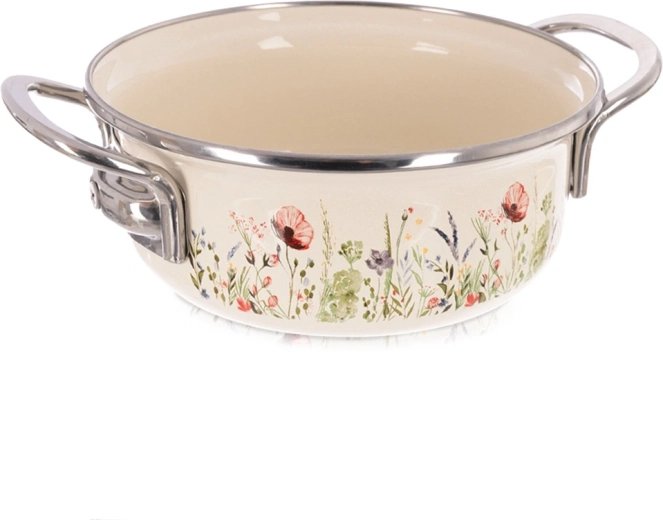 Krēmkrāsas emaljēts katls Maki 16 cm, 950 ml