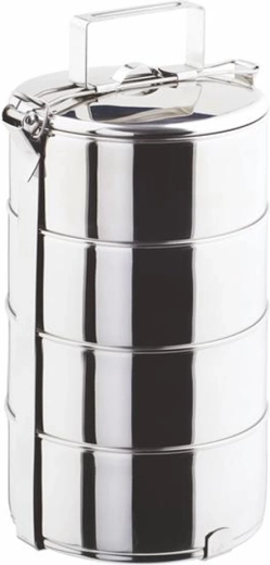 Ēdienu trauks TORO ar četriem līmeņiem, 4 × 1,25 l, diametrs 16 cm