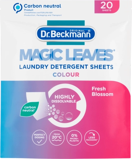 Dr. Beckmann Magic Leaves Color – laundry sheets for colored laundry 20 pcs