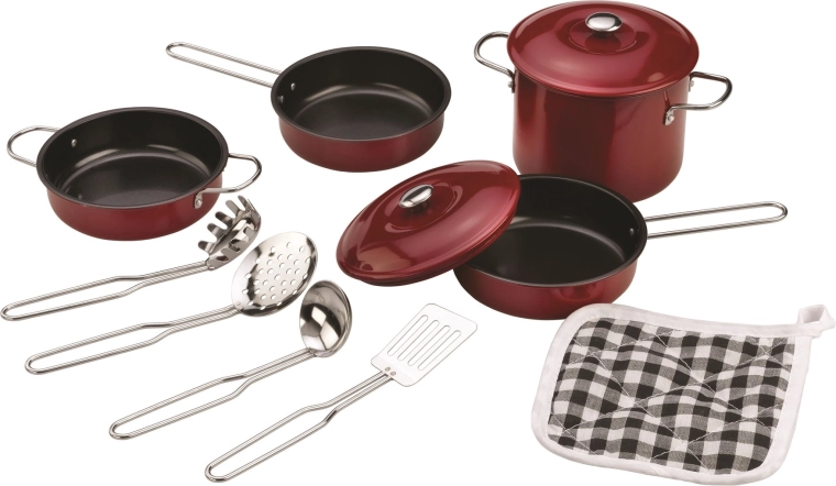 Tidlo Burgundy Wooden Cookware Set
