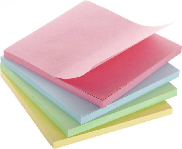 Pašlīmējošas lapiņas 7,5 × 7,5 cm, krāsu komplekts (4 × 50 gab.)
