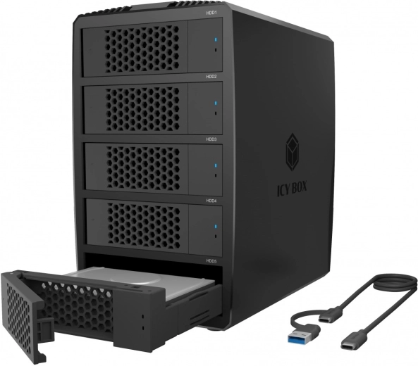 External RAID enclosure ICY BOX for 5× 2.5/3.5" SATA drives