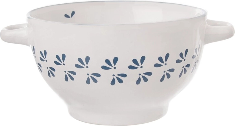 Keramikas zupas bļoda zilbalta 14 cm