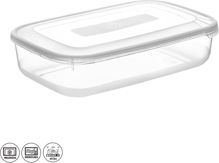 Plastmasas pārtikas trauks taisnstūrveida 0,85 l