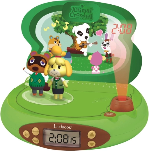 3D modinātājpulkstenis ar projektoru ANIMAL CROSSING