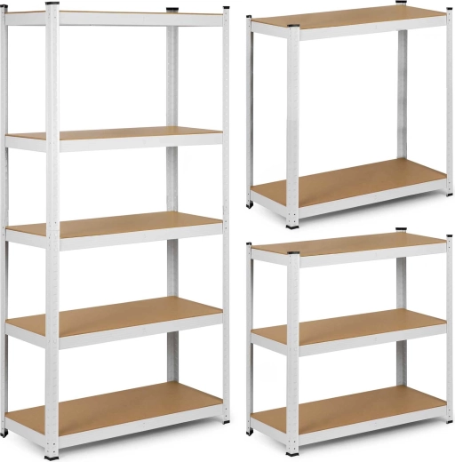 Metāla plaukts Humberg 180 × 90 × 40 cm, balts