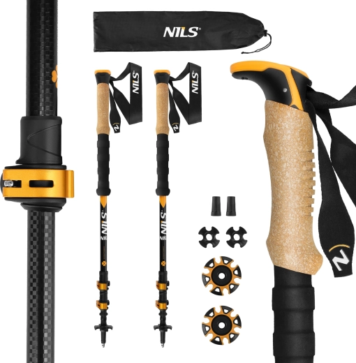 NILS TK8605 Trekking Poles made of 7075 aluminum with cork handle