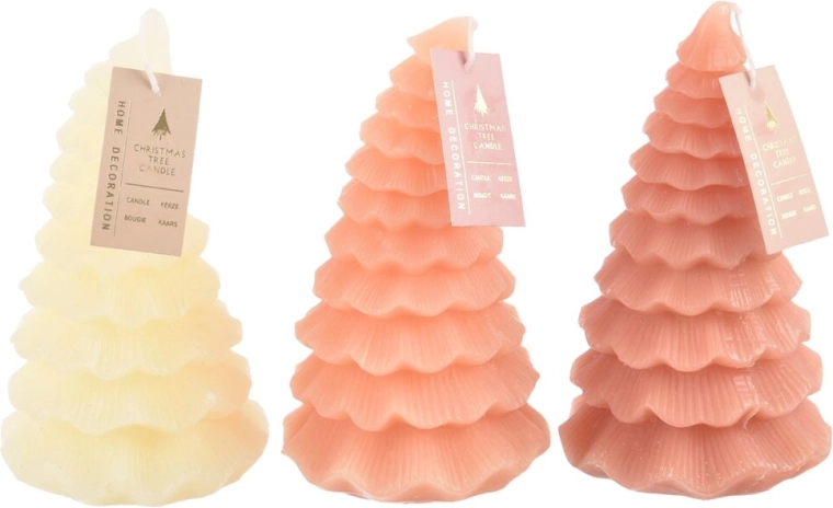 Dekoratīva svece Ziemassvētku eglītes formā 18 cm (3 varianti)