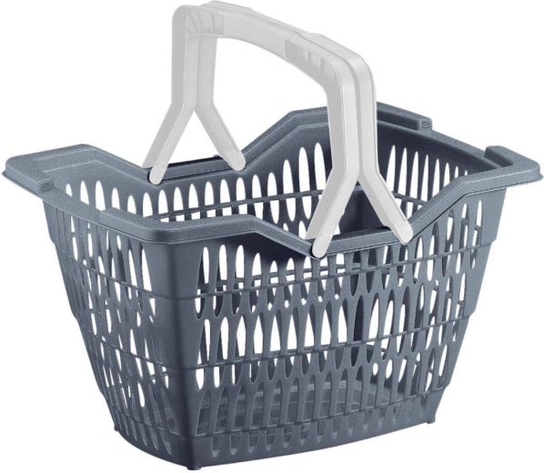 Iepirkumu grozs WILLY ar 2 rokturiem, 14 l, plastmasa, krāsu mikss